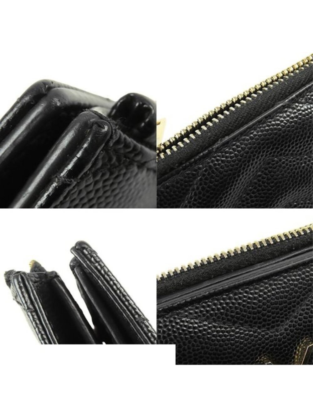 Saint Laurent Bifold Wallet Black Leather Cassandra Logo Compact - Picture 7 of 9